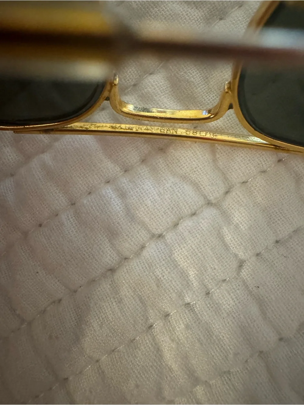 Vintage B&L Ray Ban USA Aviator 64-14  Extra Large Gold Frame Sunglasses